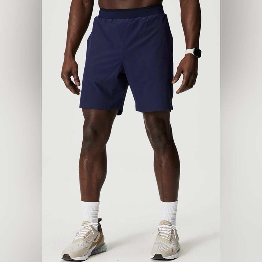 Fabletics The Fundamental Short (Lined) Men's 2XL XXL Deep Navy 9” Inseam NWT✅
